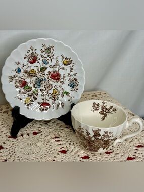 Vintage Staffordshire Johnson Bros Cup and Saucer.